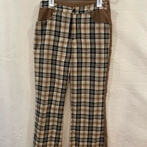 Cider Corduroy Plaid Pants - Brown and Black